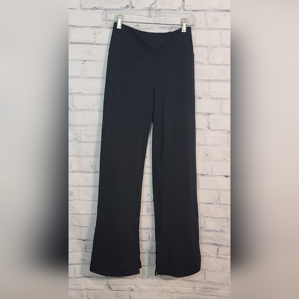 DSG Wide Leg Black Leggings With Ankle Slits Small